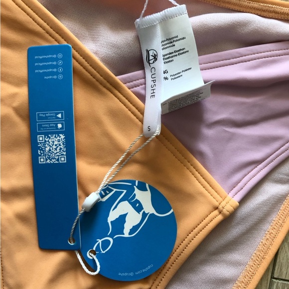 NWT Cupshe Spring Macaron Twist Shape Bralette & V Front Hipster Set Size S - Picture 7 of 12